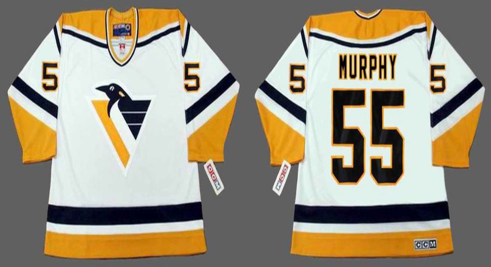 2019 Men Pittsburgh Penguins 55 Murphy White CCM NHL jerseys